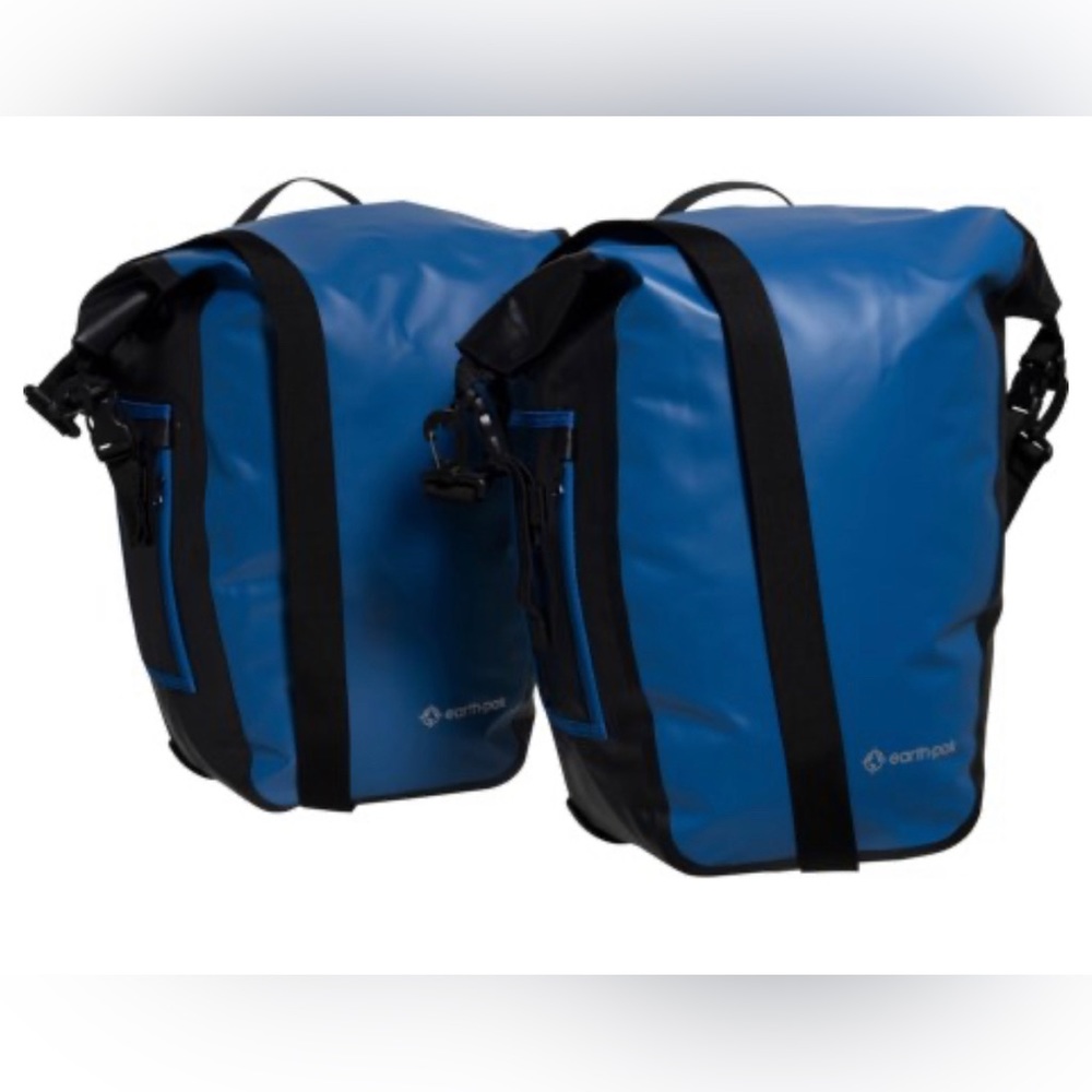 Earth-Pak 20 L Bike Panniers - Set of 2 (Blue)